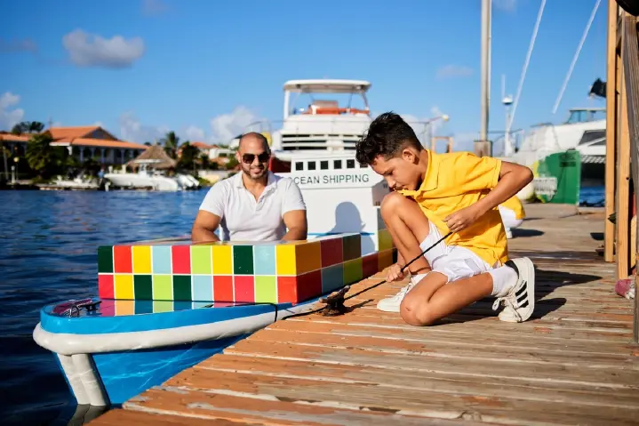 curacao mini waves boat